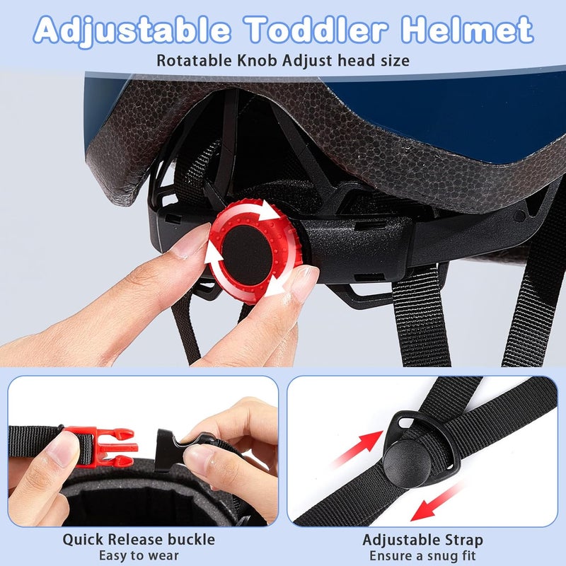 FIODAY Toddler Bike Helmet, Baby Bike Helmet for Toddlers Age 1-3, Infant Toddler Helmets Kids Helmets for Cycling Scootering Skateboarding - Image 5